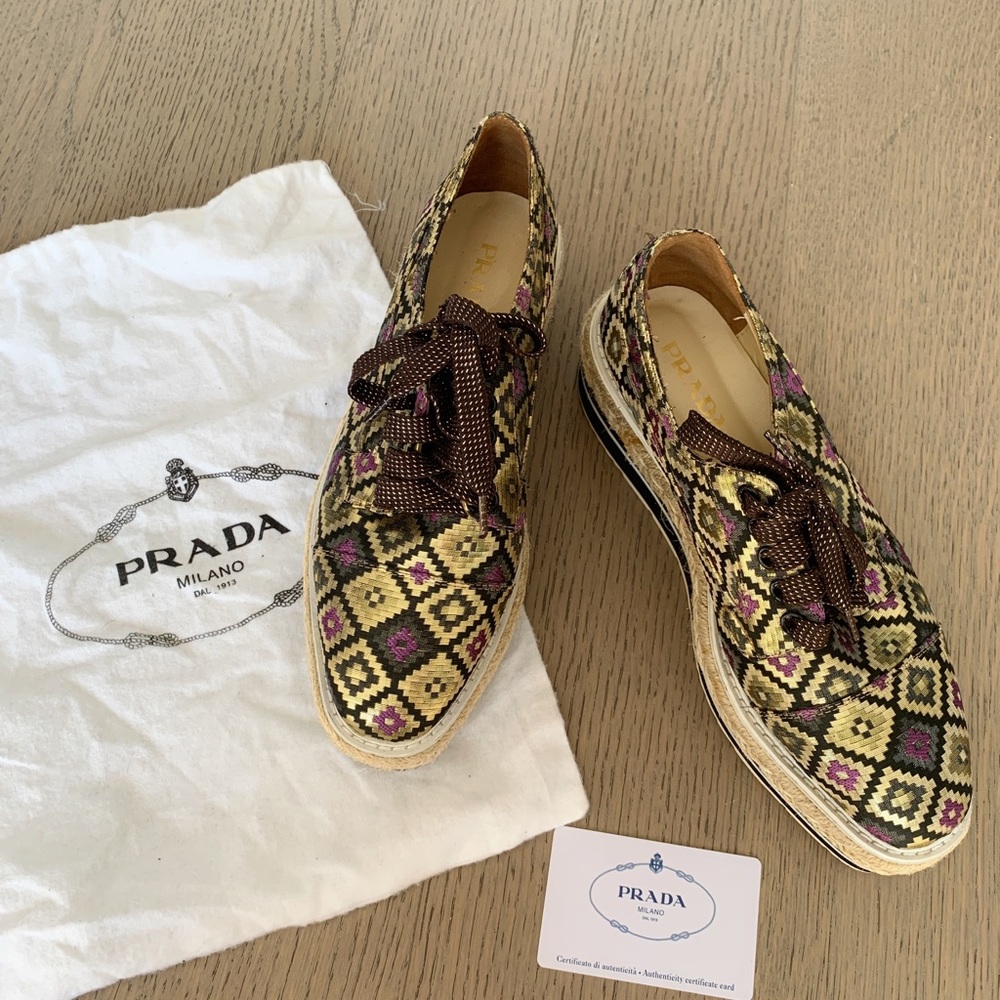 PRADA platform Derby lace-up shoes